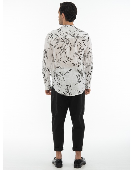 XAGON MAN Mao linen shirt 2V9656D White XAGON MAN - 8