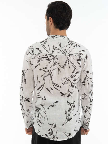 XAGON MAN Mao linen shirt 2V9656D White XAGON MAN - 2