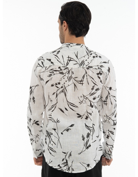 XAGON MAN Mao linen shirt 2V9656D White XAGON MAN - 2