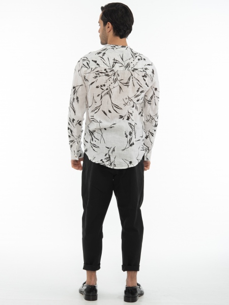 XAGON MAN Mao linen shirt 2V9656D White XAGON MAN - 6