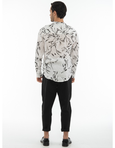 XAGON MAN Mao linen shirt 2V9656D White XAGON MAN - 6