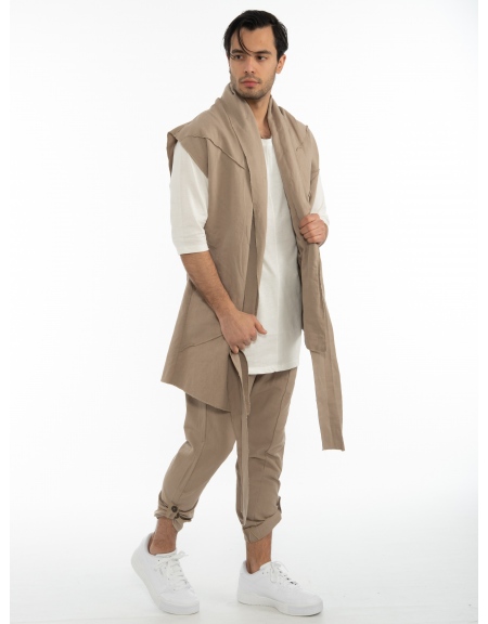 LA HAINE Sleeveless cardigan 4J DELOREAN Beige LA HAINE - 3