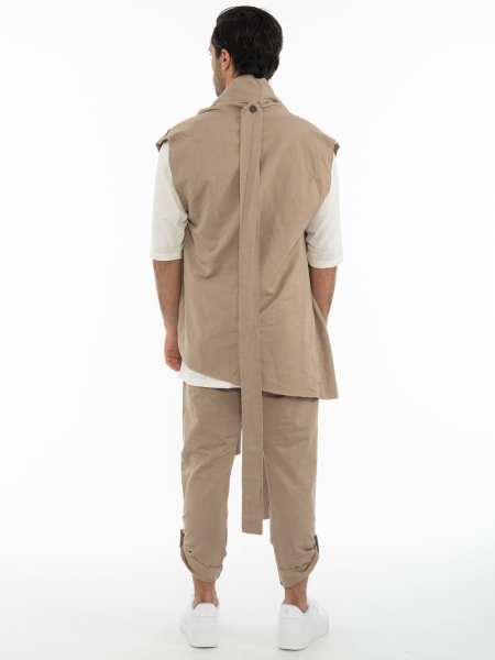 LA HAINE Sleeveless cardigan 4J DELOREAN Beige LA HAINE - 2