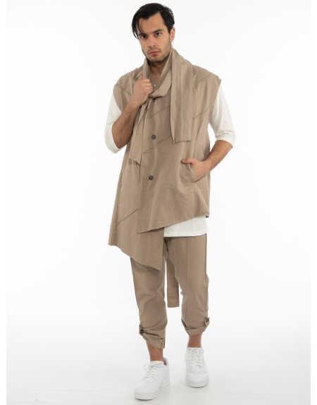 LA HAINE Sleeveless cardigan 4J DELOREAN Beige LA HAINE - 1