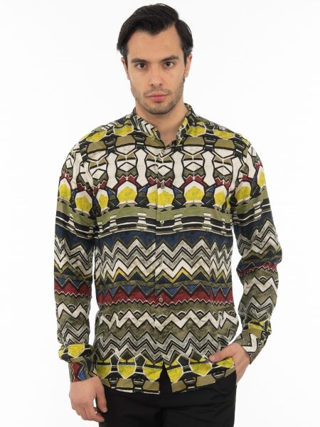 OVER-D Mao shirt OT1F2W1C16 Printed - Oil - Ecru OVER-D - 1