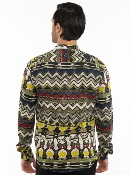 OVER-D Mao shirt OT1F2W1C16 Printed - Oil - Ecru OVER-D - 2