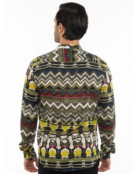 OVER-D Mao shirt OT1F2W1C16 Printed - Oil - Ecru OVER-D - 2