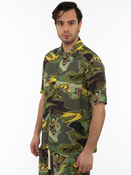 XAGON MAN Πουκάμισο κοντομάνικο 2PGREE3 Εμπριμέ - Χακί XAGON MAN - 4