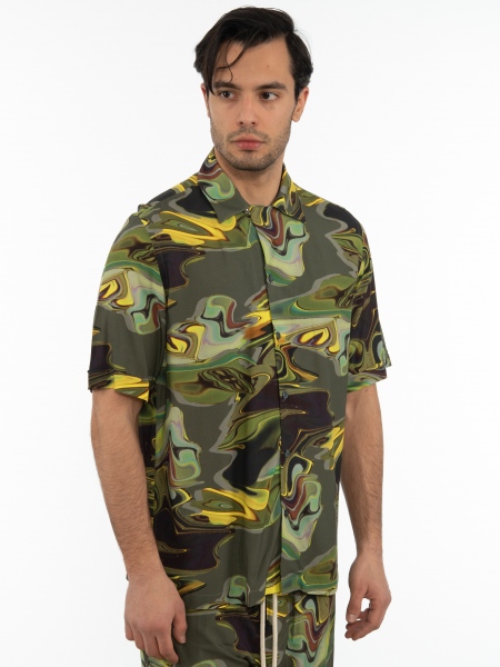 XAGON MAN Πουκάμισο κοντομάνικο 2PGREE3 Εμπριμέ - Χακί XAGON MAN - 3