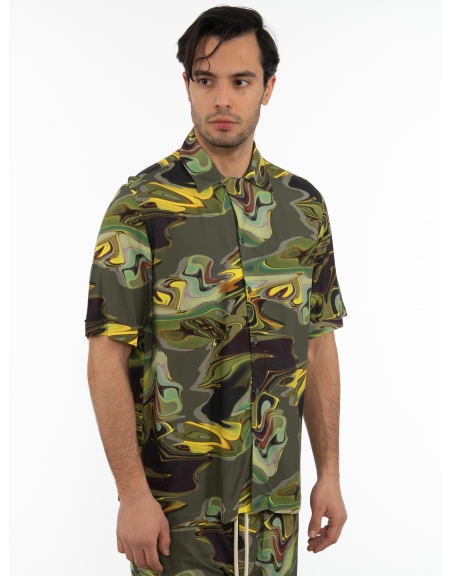 XAGON MAN Πουκάμισο κοντομάνικο 2PGREE3 Εμπριμέ - Χακί XAGON MAN - 3