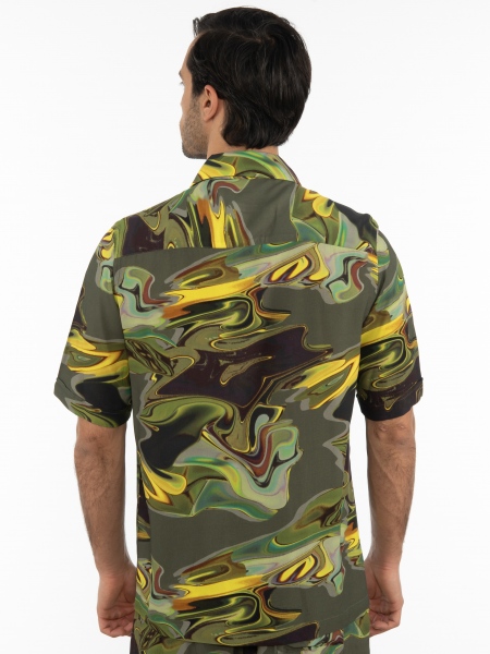 XAGON MAN Πουκάμισο κοντομάνικο 2PGREE3 Εμπριμέ - Χακί XAGON MAN - 2