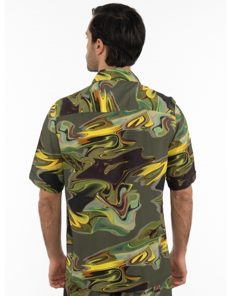 XAGON MAN Πουκάμισο κοντομάνικο 2PGREE3 Εμπριμέ - Χακί XAGON MAN - 2