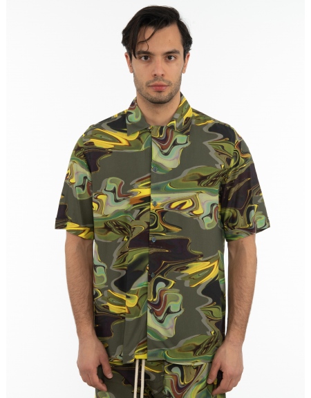 XAGON MAN Πουκάμισο κοντομάνικο 2PGREE3 Εμπριμέ - Χακί XAGON MAN - 7