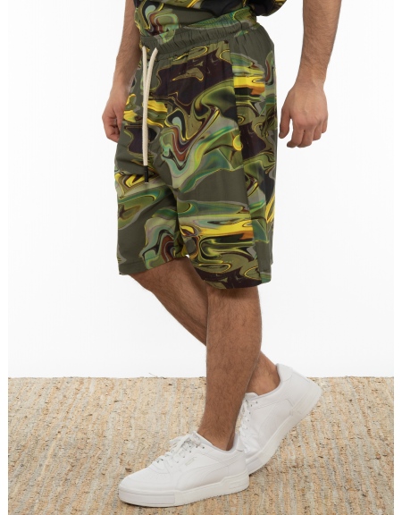 XAGON MAN Bermuda 2Z00X41 Printed - Khaki - Yellow XAGON MAN - 4