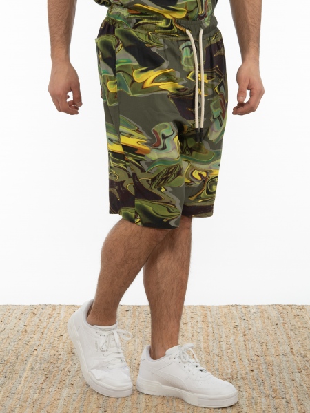 XAGON MAN Βερμούδα 2Z00X41 Εμπριμέ - Χακί - Κίτρινο XAGON MAN - 3