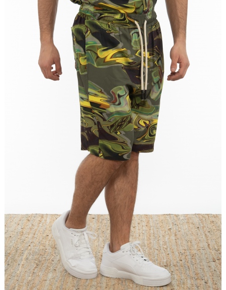 XAGON MAN Bermuda 2Z00X41 Printed - Khaki - Yellow XAGON MAN - 3