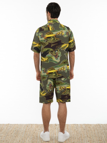 XAGON MAN Bermuda 2Z00X41 Printed - Khaki - Yellow XAGON MAN - 6