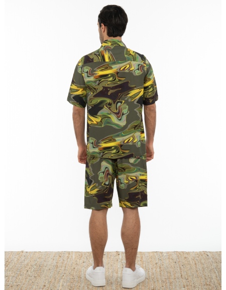 XAGON MAN Bermuda 2Z00X41 Printed - Khaki - Yellow XAGON MAN - 6