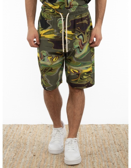 XAGON MAN Bermuda 2Z00X41 Printed - Khaki - Yellow XAGON MAN - 7