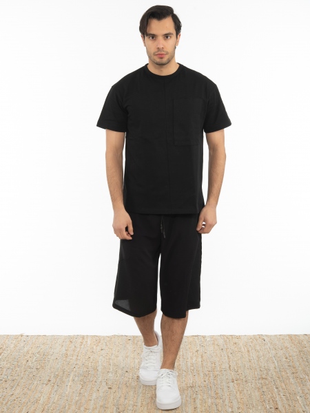 LA HAINE Chino Bermuda 3J MASIC Black LA HAINE - 6