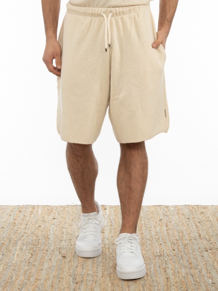 OVER-D Βερμούδα νημάτινη OT1S2S2S23 Μπεζ OVER-D - 1