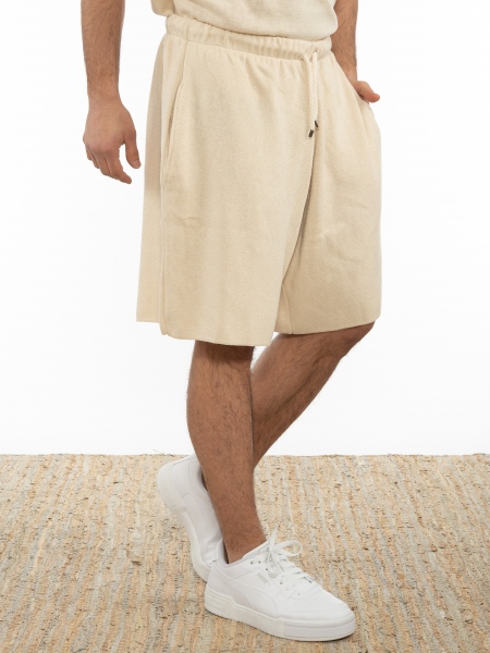 OVER-D Βερμούδα νημάτινη OT1S2S2S23 Μπεζ OVER-D - 3