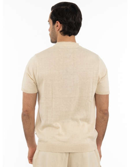 OVER-D T-shirt νημάτινο OT1S2S2M07 Μπεζ OVER-D - 2