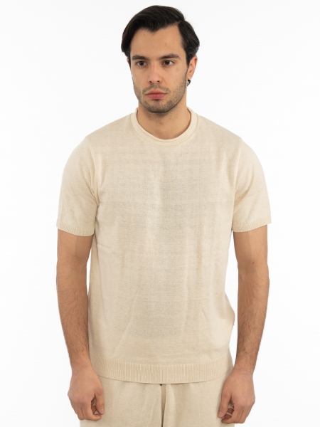 OVER-D T-shirt yarn OT1S2S2M07 Beige OVER-D - 1