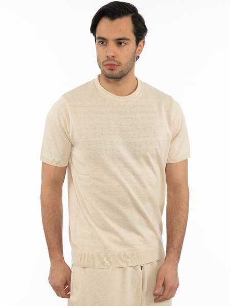 OVER-D T-shirt yarn OT1S2S2M07 Beige OVER-D - 3