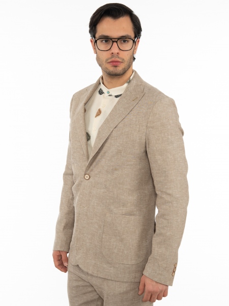 OVER-D Σακάκι OE1S2S2G11 Μπεζ OVER-D - 4