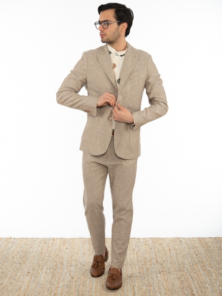 OVER-D Σακάκι OE1S2S2G11 Μπεζ OVER-D - 5