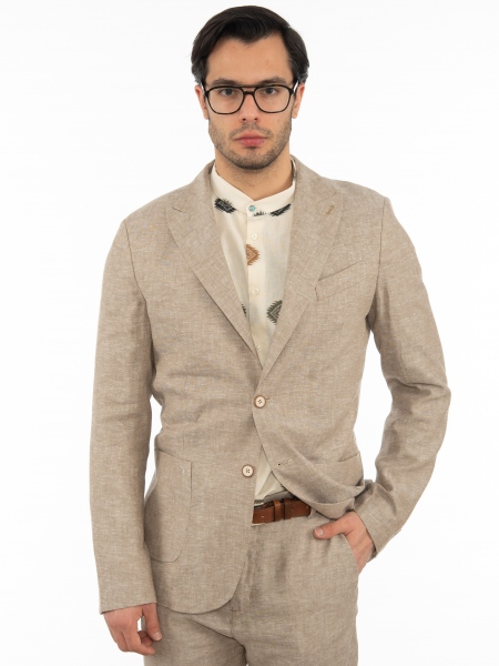 OVER-D Σακάκι OE1S2S2G11 Μπεζ OVER-D - 7