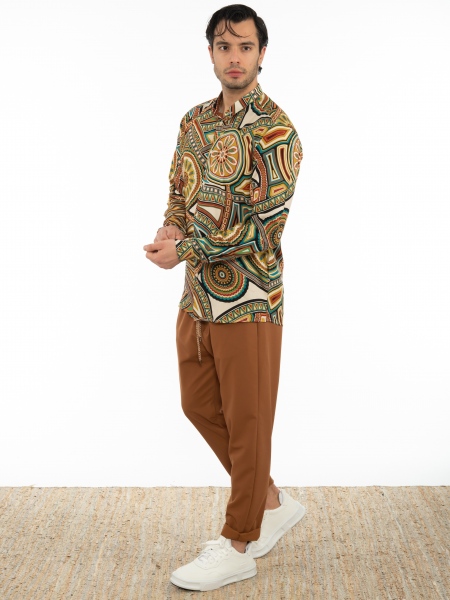 OVER-D Πουκάμισο mao OT1S2S2C09 Εμπριμέ OVER-D - 9