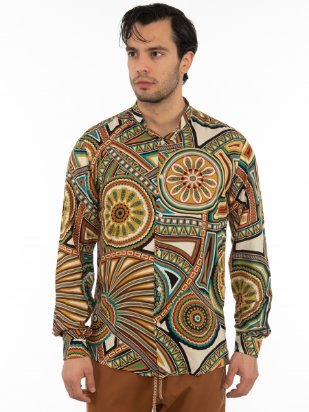 OVER-D Πουκάμισο mao OT1S2S2C09 Εμπριμέ OVER-D - 11