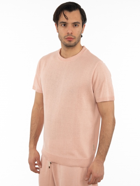 OVER-D T-shirt νημάτινο OT1S2S2M07 Ροζ OVER-D - 4