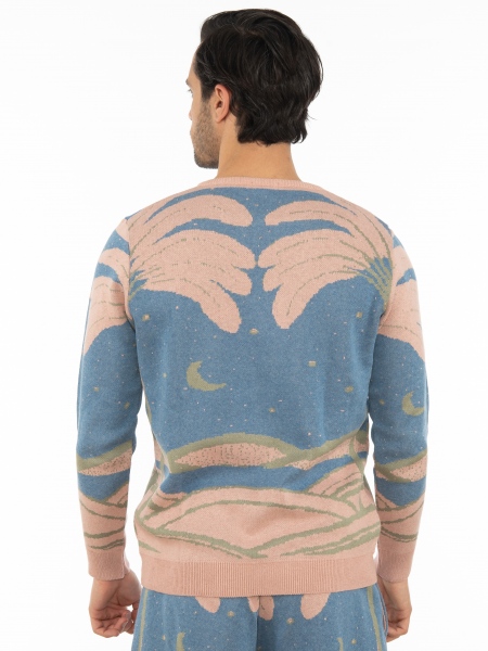 OVER-D Μπλούζα νημάτινη OT1S2S2M08 Μπλε - Σάπιο μήλο OVER-D - 2