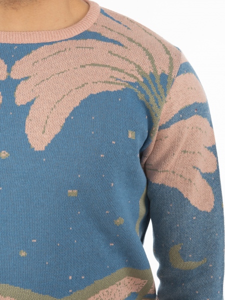 OVER-D Cotton blouse OT1S2S2M08 Blue - Rotten apple OVER-D - 5