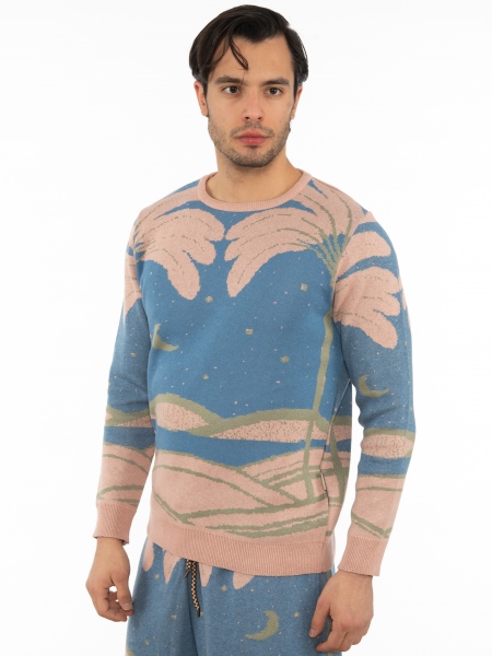 OVER-D Cotton blouse OT1S2S2M08 Blue - Rotten apple OVER-D - 4