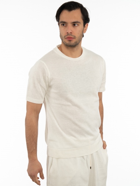 OVER-D T-shirt νημάτινο OT1S2S2M07 Λευκό OVER-D - 3