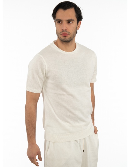 OVER-D T-shirt νημάτινο OT1S2S2M07 Λευκό OVER-D - 3