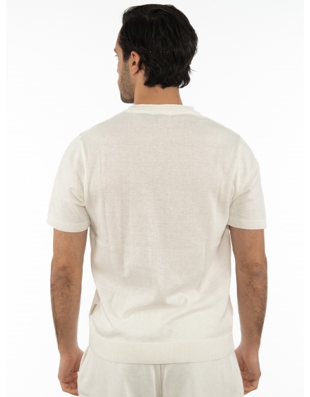 OVER-D T-shirt νημάτινο OT1S2S2M07 Λευκό OVER-D - 2