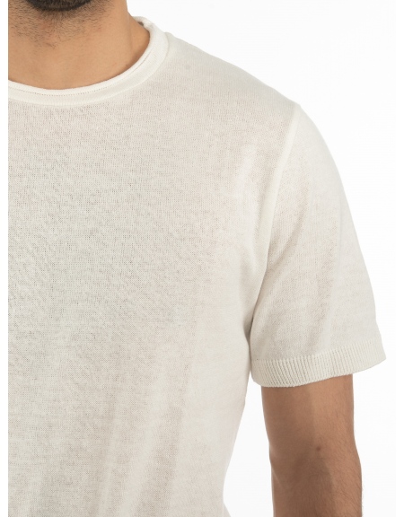 OVER-D T-shirt νημάτινο OT1S2S2M07 Λευκό OVER-D - 5