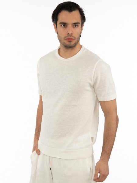 OVER-D T-shirt yarn OT1S2S2M07 White OVER-D - 4