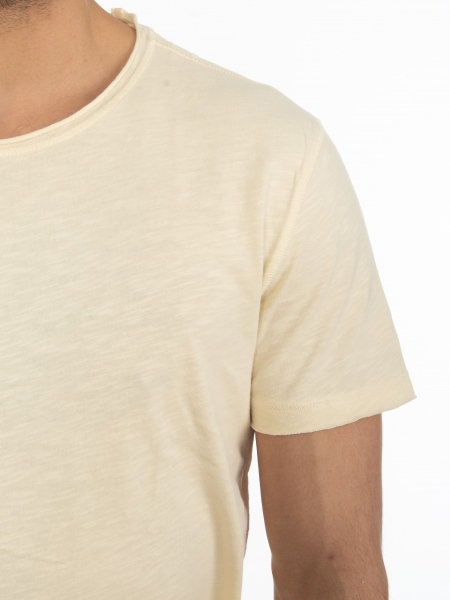 GABBA T-shirt KONDAR SLUB Tee P5889 Εκρού GABBA - 5