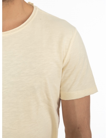 GABBA T-shirt KONDAR SLUB Tee P5889 Εκρού GABBA - 5