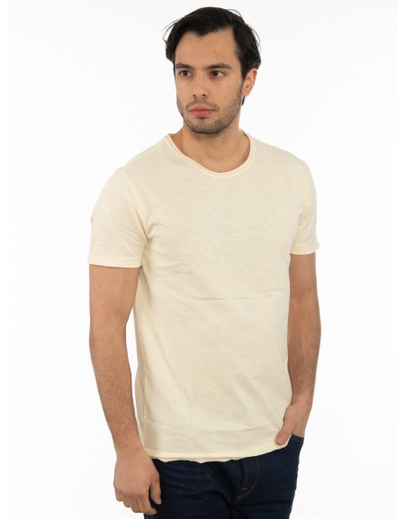 GABBA T-shirt KONDAR SLUB Tee P5889 Εκρού GABBA - 3