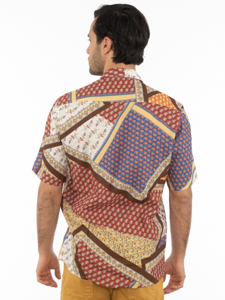 OVER-D Πουκάμισο κοντομάνικο OT1S2S2C17 Εμπριμέ OVER-D - 2