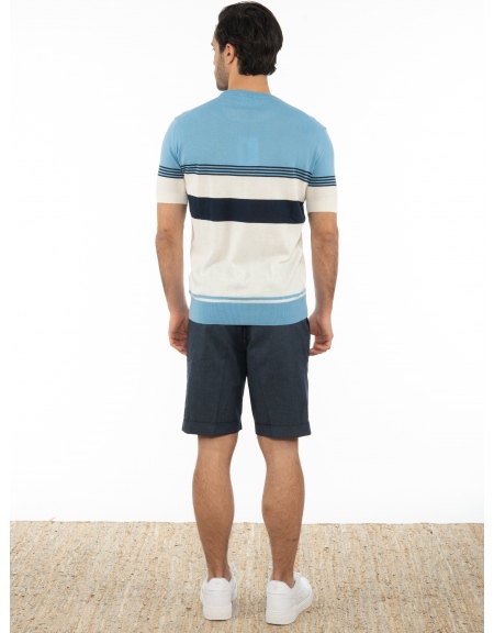 OVER-D T-shirt yarn OE1S2S2M13 Light blue - White OVER-D - 7