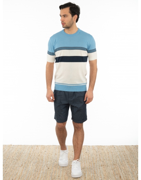 OVER-D T-shirt yarn OE1S2S2M13 Light blue - White OVER-D - 6