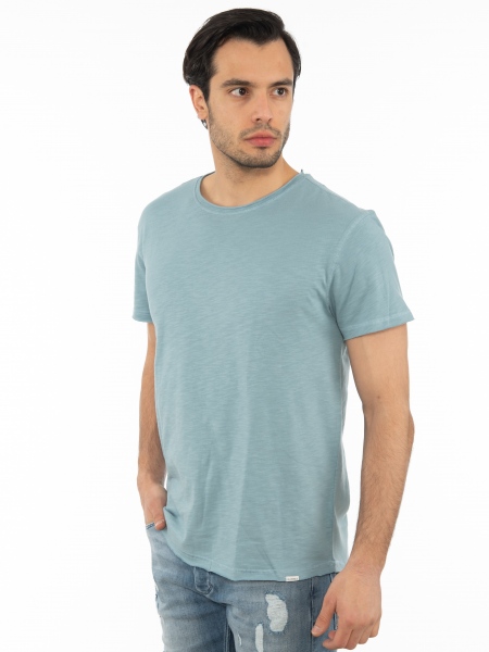 GABBA T-shirt KONDAR SLUB Tee P5889 Πετρόλ GABBA - 3
